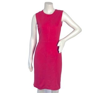 Trina Turk Coral Sleeveless‎ Back Zip Stretch Sheath Midi Dress Sz XS